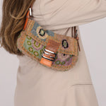 Ultra - Rare Fendi Beaded Lizard - Trimmed Baguette - FashioNica