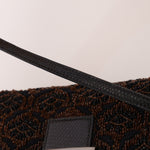 Ultra - Rare Fendi Brown Beaded, Lizard, & Crystal Floral Baguette - FashioNica