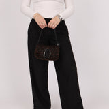 Ultra - Rare Fendi Brown Beaded, Lizard, & Crystal Floral Baguette - FashioNica