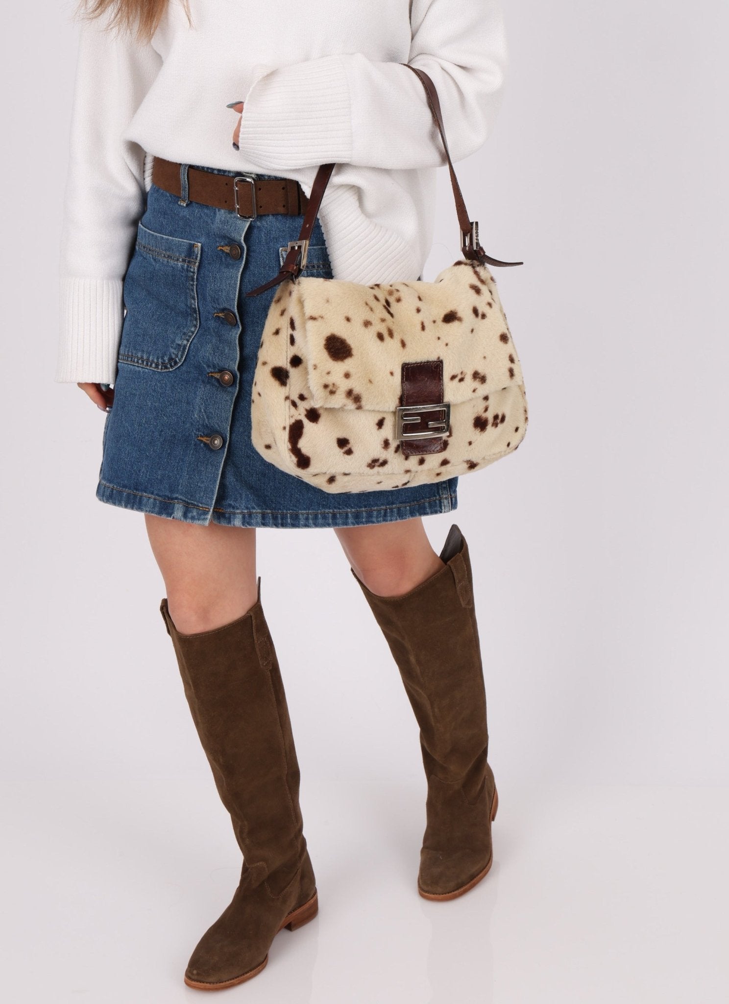 Ultra - Rare Fendi Dalmatian Mamma Baguette SHW - FashioNica