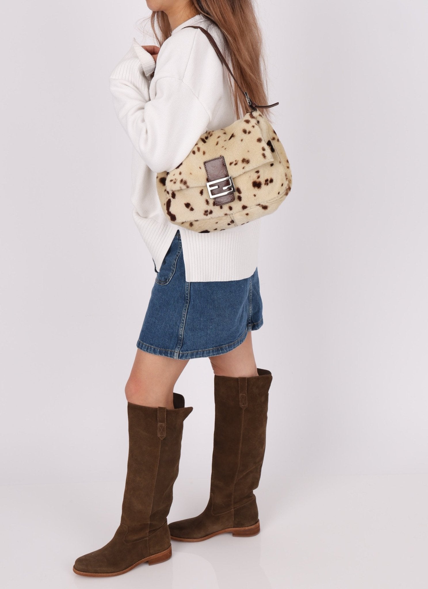 Ultra - Rare Fendi Dalmatian Mamma Baguette SHW - FashioNica