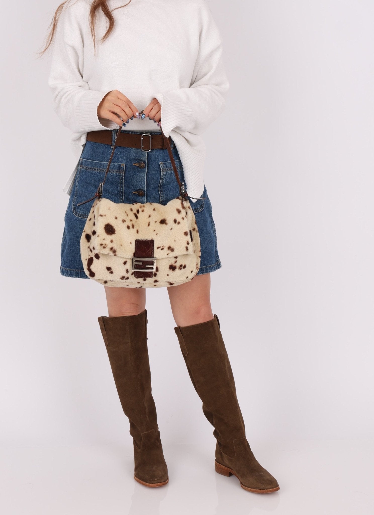 Ultra - Rare Fendi Dalmatian Mamma Baguette SHW - FashioNica