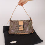 Ultra - Rare Fendi Double Flap Rhinestone Zucchino Baguette - FashioNica