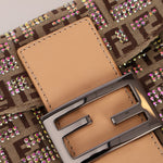 Ultra - Rare Fendi Double Flap Rhinestone Zucchino Baguette - FashioNica
