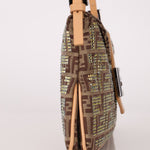Ultra - Rare Fendi Double Flap Rhinestone Zucchino Baguette - FashioNica