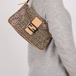 Ultra - Rare Fendi Double Flap Rhinestone Zucchino Baguette - FashioNica