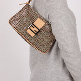 Ultra - Rare Fendi Double Flap Rhinestone Zucchino Baguette - FashioNica