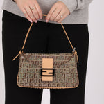 Ultra - Rare Fendi Double Flap Rhinestone Zucchino Baguette - FashioNica