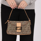 Ultra - Rare Fendi Double Flap Rhinestone Zucchino Baguette - FashioNica