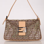 Ultra - Rare Fendi Double Flap Rhinestone Zucchino Baguette - FashioNica