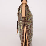 Ultra - Rare Fendi Double Flap Rhinestone Zucchino Baguette - FashioNica