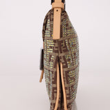 Ultra - Rare Fendi Double Flap Rhinestone Zucchino Baguette - FashioNica