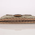 Ultra - Rare Fendi Double Flap Rhinestone Zucchino Baguette - FashioNica
