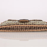 Ultra - Rare Fendi Double Flap Rhinestone Zucchino Baguette - FashioNica