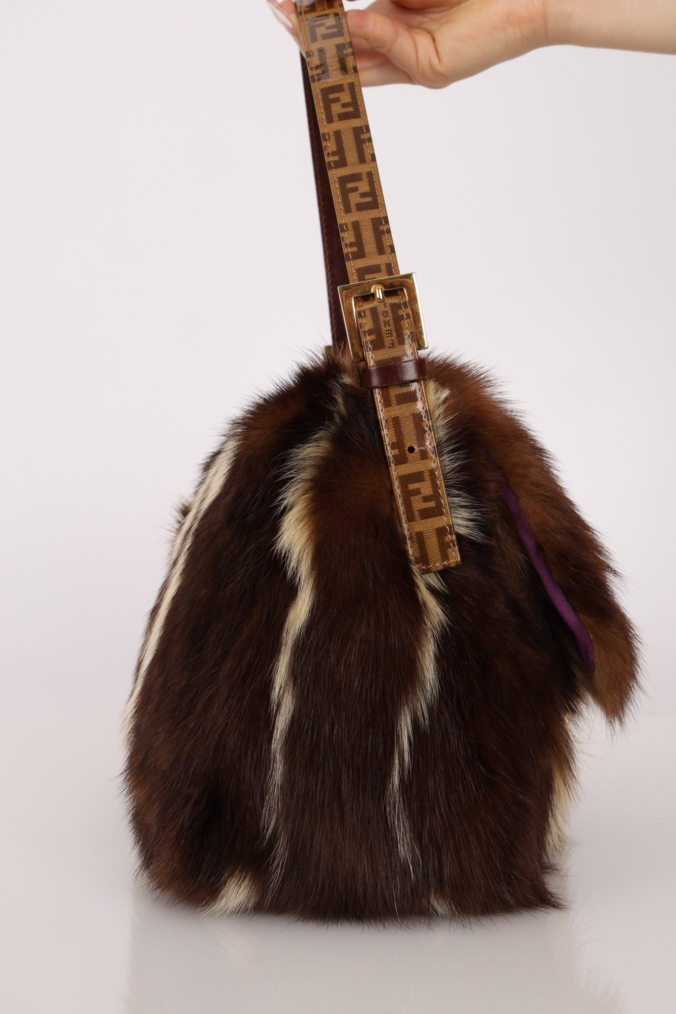 Ultra - Rare Fendi Fur and Zucchino Mamma Baguette - FashioNica