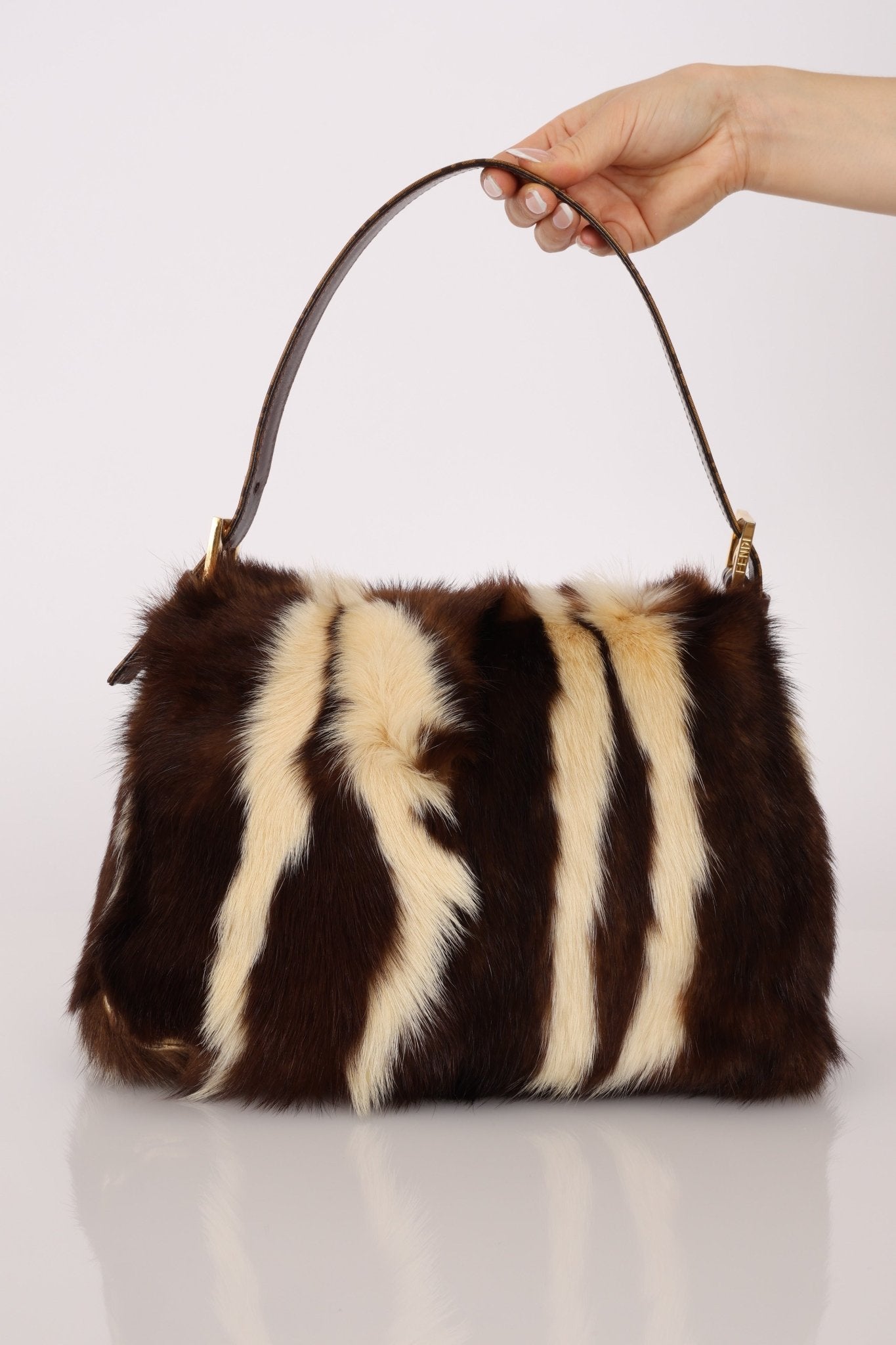 Ultra - Rare Fendi Fur and Zucchino Mamma Baguette - FashioNica