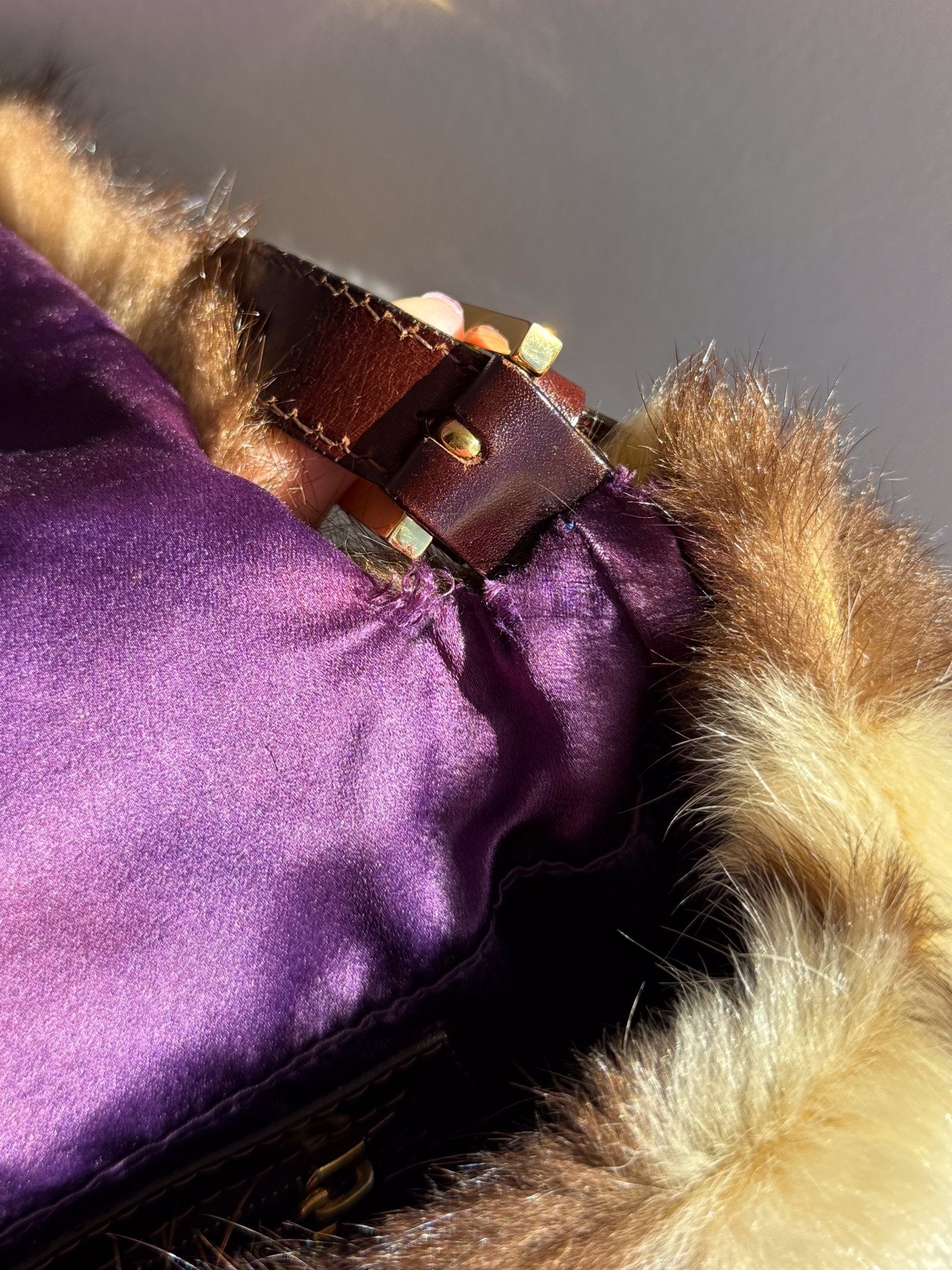 Ultra - Rare Fendi Fur and Zucchino Mamma Baguette - FashioNica