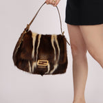 Ultra - Rare Fendi Fur and Zucchino Mamma Baguette - FashioNica