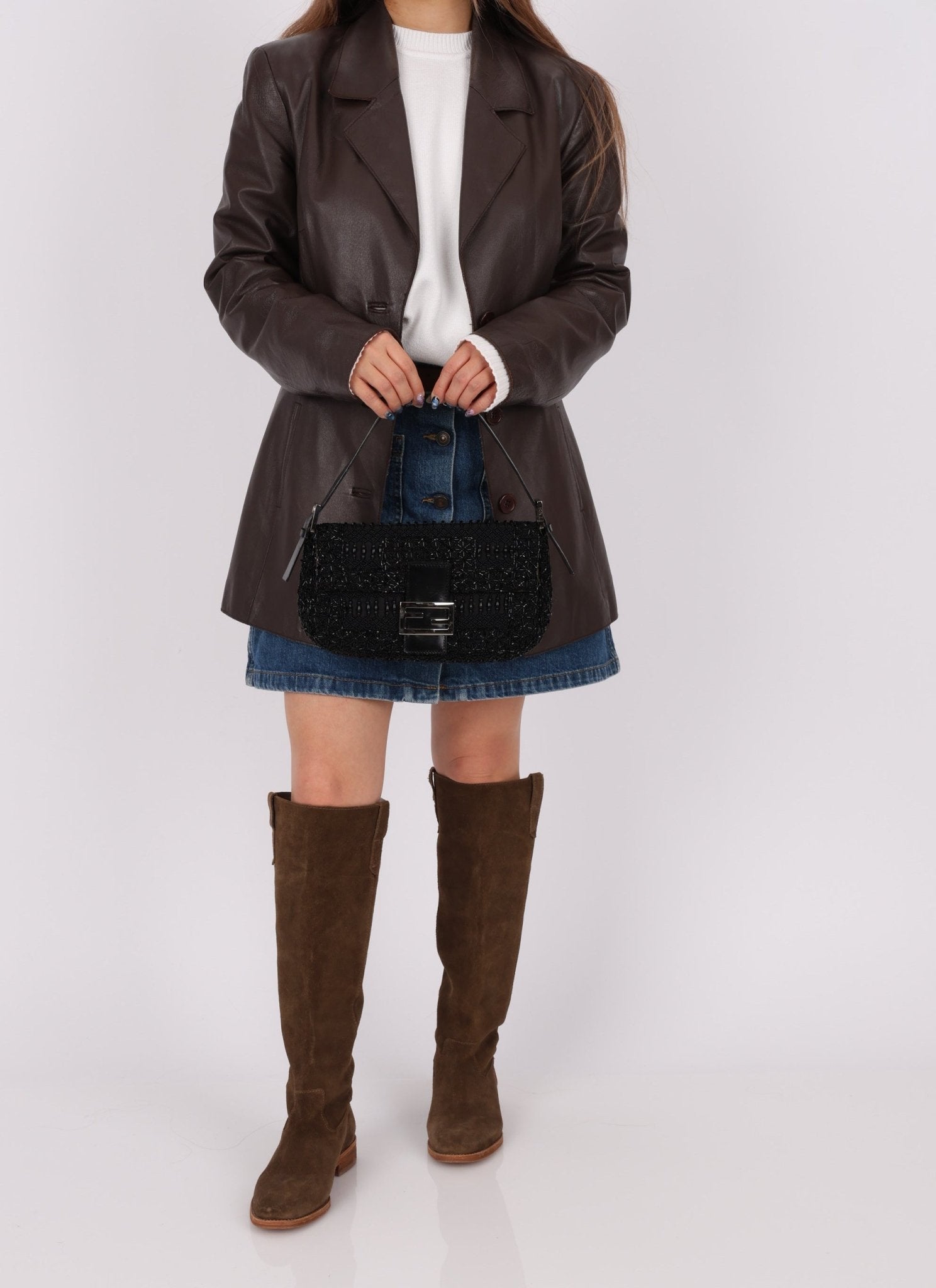 Ultra - Rare Fendi Hand - Beaded Baguette - FashioNica