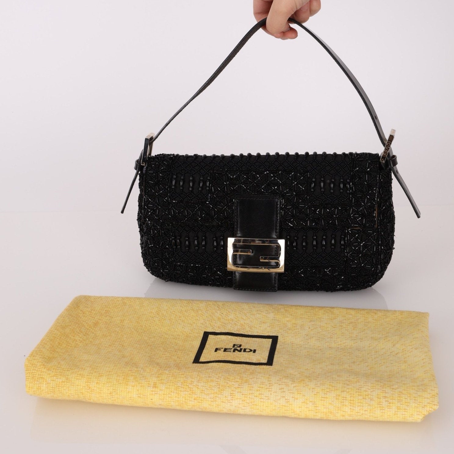 Ultra - Rare Fendi Hand - Beaded Baguette - FashioNica