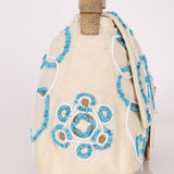 Ultra - Rare Fendi Linen Floral & Lizard Beaded Mamma Baguette - FashioNica