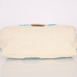 Ultra - Rare Fendi Linen Floral & Lizard Beaded Mamma Baguette - FashioNica