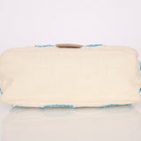 Ultra - Rare Fendi Linen Floral & Lizard Beaded Mamma Baguette - FashioNica