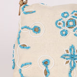 Ultra - Rare Fendi Linen Floral & Lizard Beaded Mamma Baguette - FashioNica