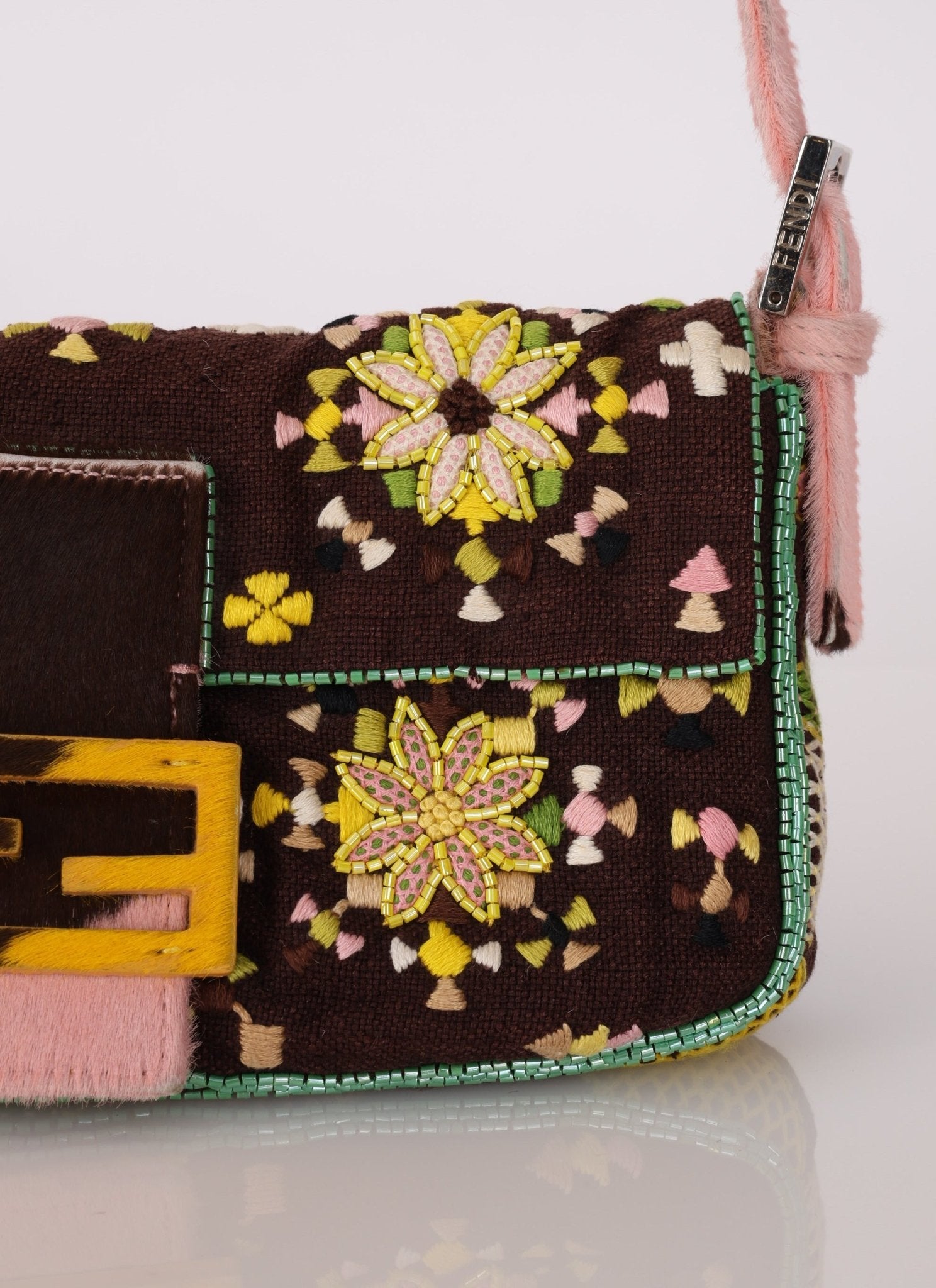 Ultra - Rare Fendi Ponyhair Beaded Baguette - FashioNica