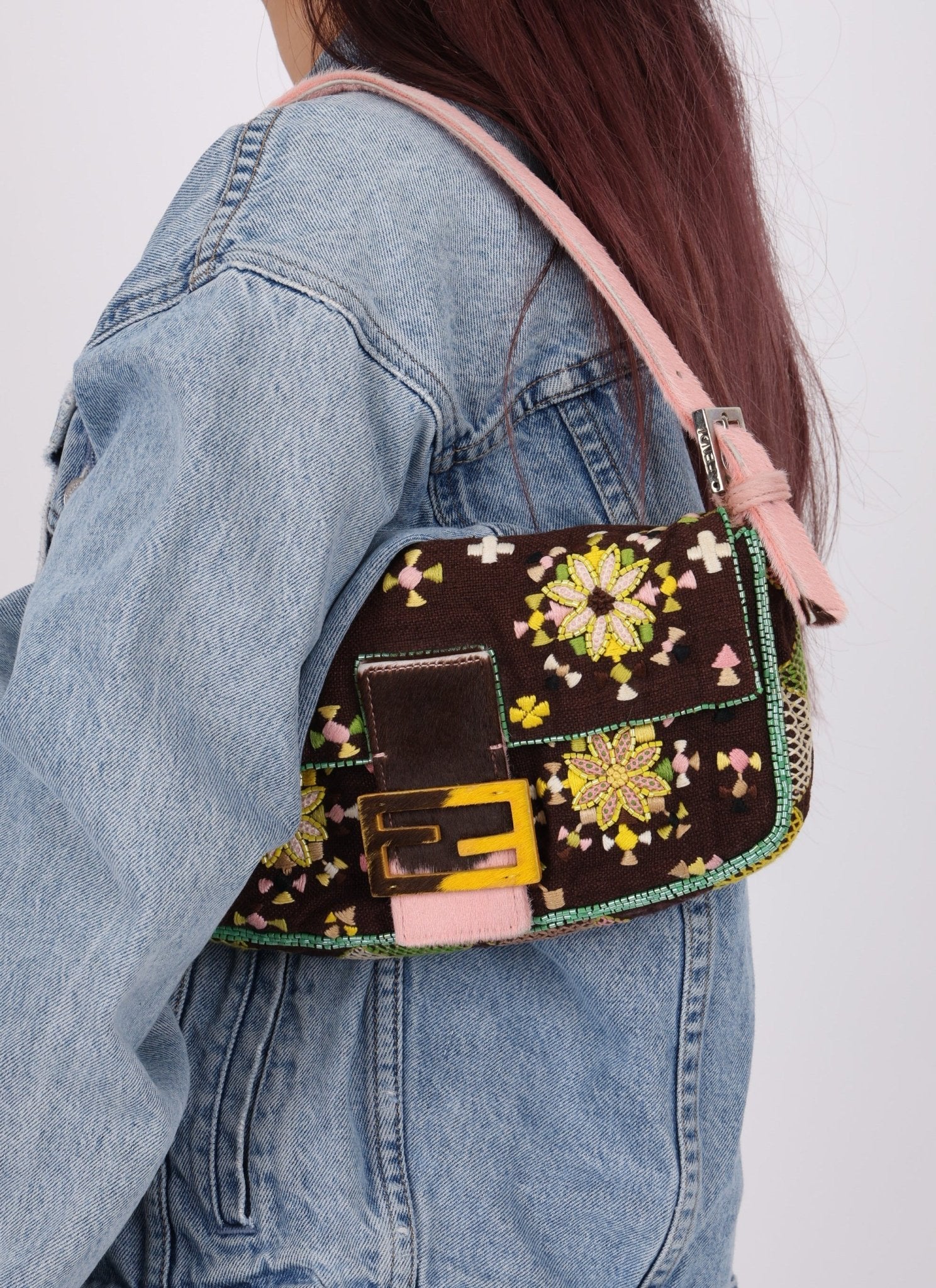 Ultra - Rare Fendi Ponyhair Beaded Baguette - FashioNica