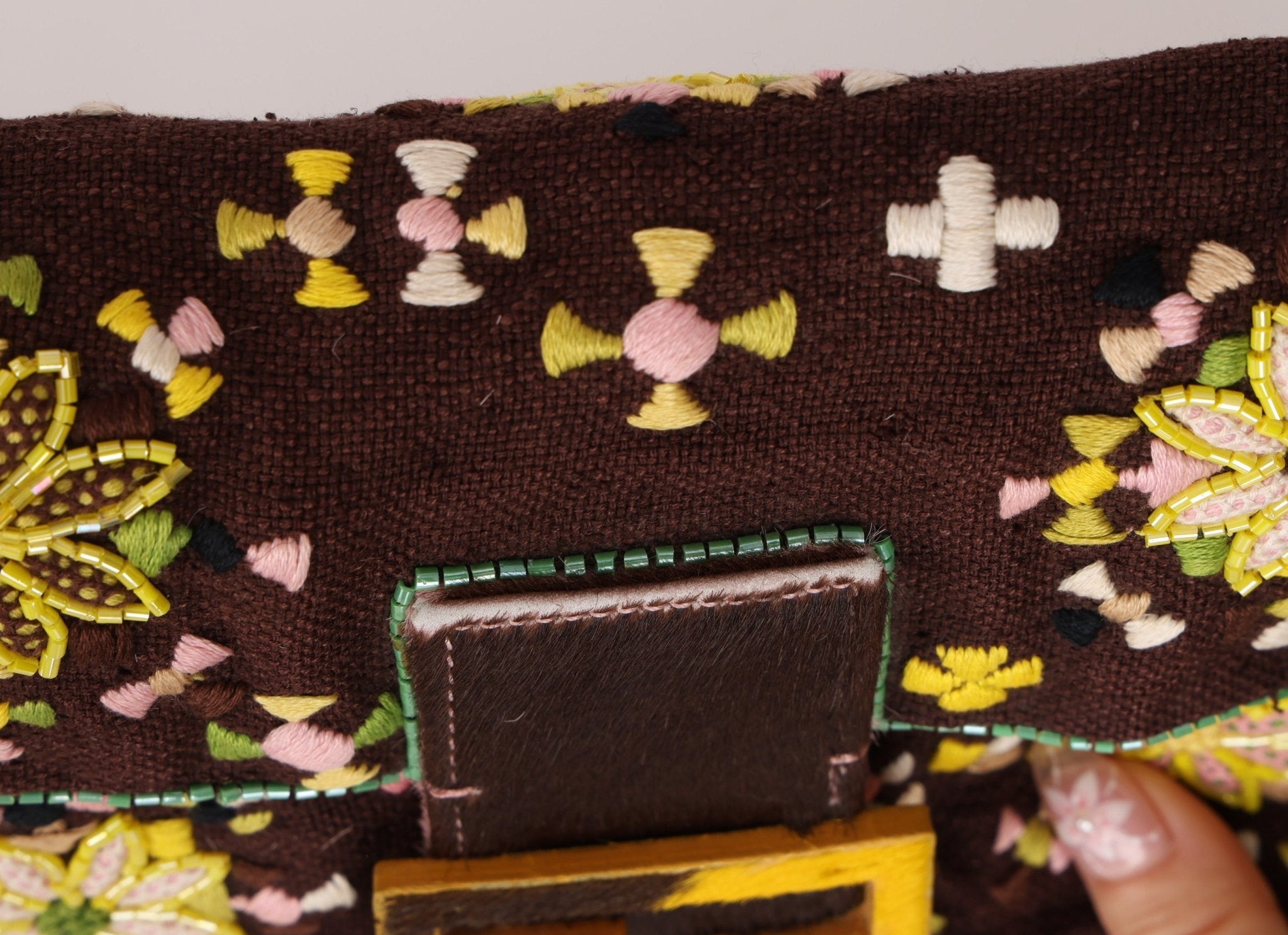 Ultra - Rare Fendi Ponyhair Beaded Baguette - FashioNica