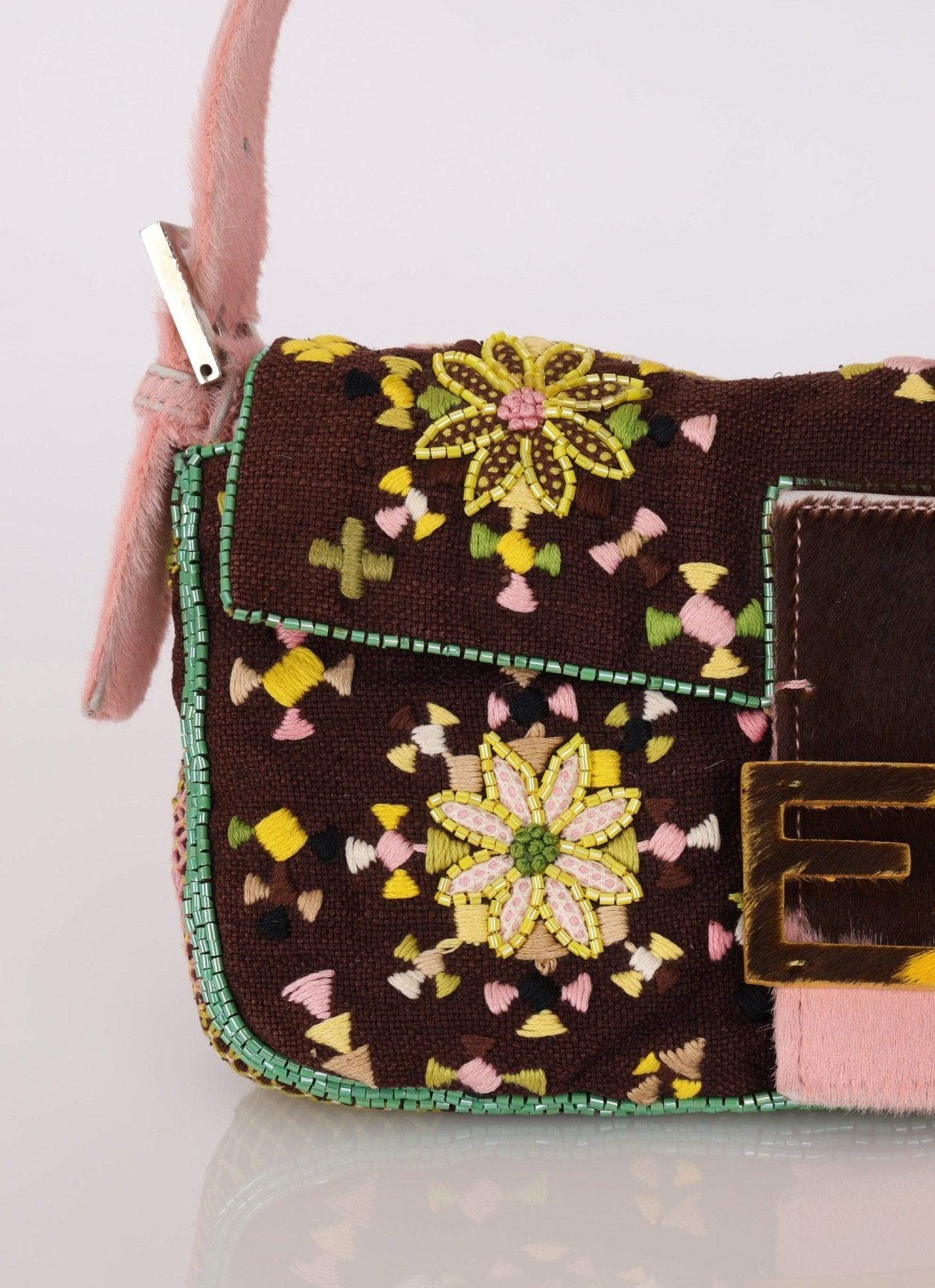 Ultra - Rare Fendi Ponyhair Beaded Baguette - FashioNica