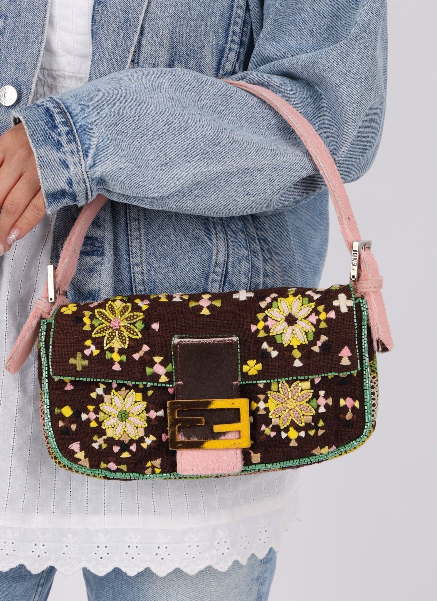 Ultra - Rare Fendi Ponyhair Beaded Baguette - FashioNica