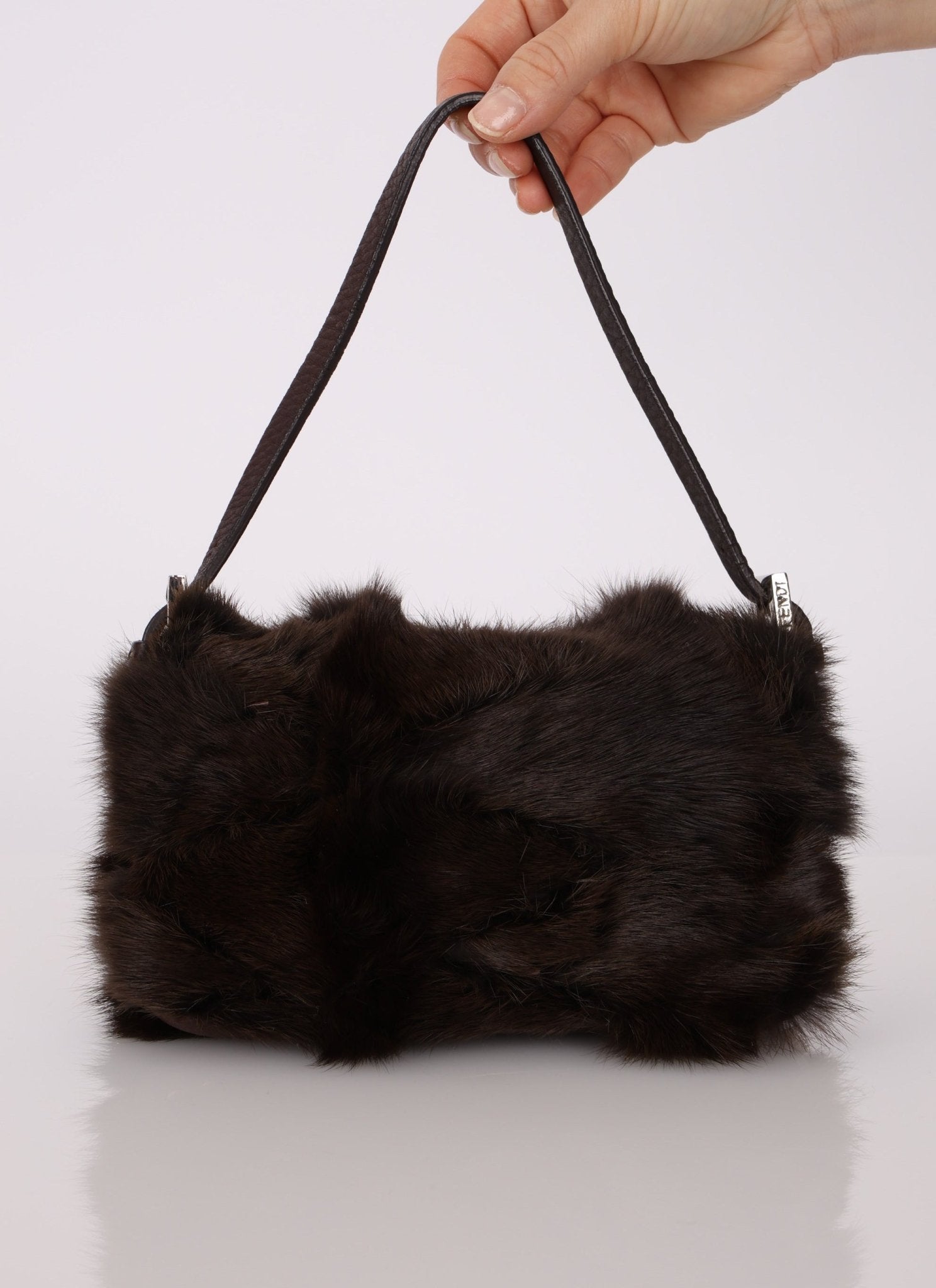 Ultra - Rare Fendi Rabbit Selleria Chocolate Mini Baguette - FashioNica