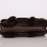 Ultra - Rare Fendi Rabbit Selleria Chocolate Mini Baguette - FashioNica