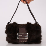 Ultra - Rare Fendi Rabbit Selleria Chocolate Mini Baguette - FashioNica
