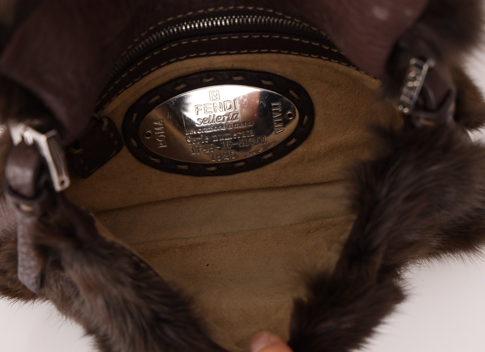 Ultra - Rare Fendi Rabbit Selleria Chocolate Mini Baguette - FashioNica