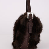 Ultra - Rare Fendi Rabbit Selleria Chocolate Mini Baguette - FashioNica