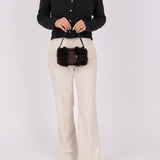 Ultra - Rare Fendi Rabbit Selleria Chocolate Mini Baguette - FashioNica