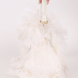 Ultra - Rare Fendi White Ostrich Feather Baguette - FashioNica
