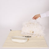 Ultra - Rare Fendi White Ostrich Feather Baguette - FashioNica