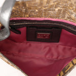 Ultra - Rare Fendi Zucca Metallic Crystal Baguette - FashioNica