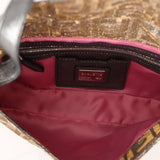 Ultra - Rare Fendi Zucca Metallic Crystal Baguette - FashioNica