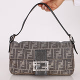 Ultra - Rare Fendi Zucca Metallic Crystal Baguette - FashioNica