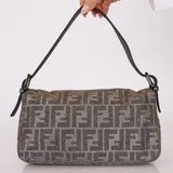 Ultra - Rare Fendi Zucca Metallic Crystal Baguette - FashioNica