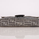 Ultra - Rare Fendi Zucca Metallic Crystal Baguette - FashioNica