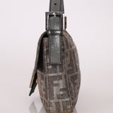 Ultra - Rare Fendi Zucca Metallic Crystal Baguette - FashioNica