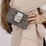 Ultra - Rare Fendi Zucchino Beaded Mini Baguette on Lizard Strap - FashioNica