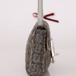 Ultra - Rare Fendi Zucchino Beaded Mini Baguette on Lizard Strap - FashioNica