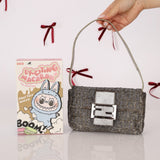 Ultra - Rare Fendi Zucchino Beaded Mini Baguette on Lizard Strap - FashioNica